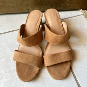 Womens Suede Raffia Heels